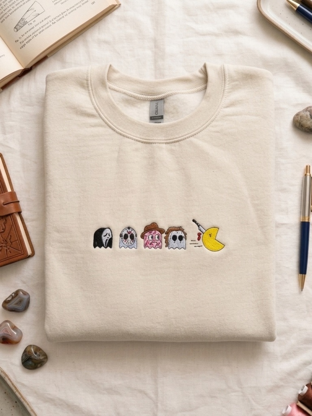 Pacman Sweater - Embroidered